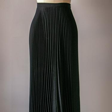 1980s Skirt Wool Knit Ribbed High Waist XS 
