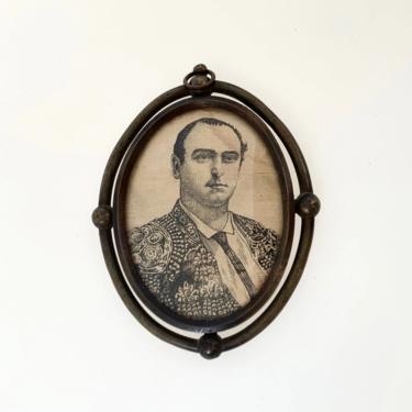 Framed Portrait of a Man on Silk 