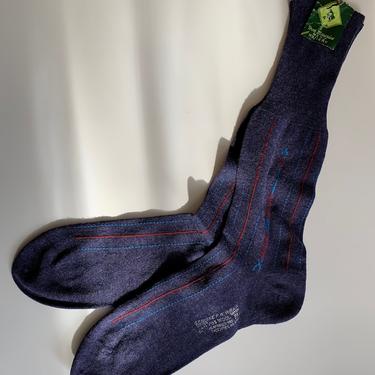 1940'S SOCKS - in a Cotton, Rayon &amp; Wool Blend - Never Worn - Original Tags - Vintage NOS Dead/Stock - Men's Size Medium 