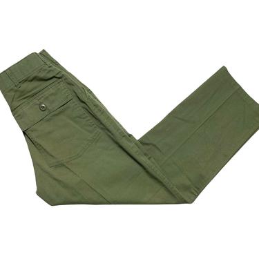 Vintage 1970s US Army OG-507 Field Trousers / Pants ~ measure 25 x 27.5 ~ Post Vietnam War ~ 25 Waist ~ Fatigues 