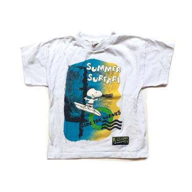 Vintage 90’s KIDS Surfing Snoopy T-Shirt Sz M 