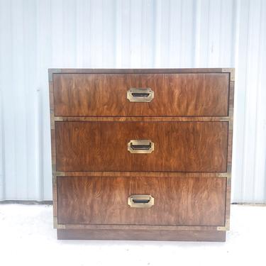 Campaign Style Three Drawer Chest of Drawers