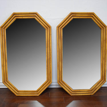 Faux Bamboo Mirrors – A pair
