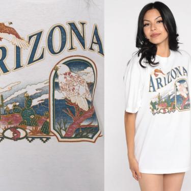 Vintage Arizona Shirt 90s Eagle T Shirt Retro TShirt 1990s Southwest Tshirt Bird Southwestern Shirt Graphic Tee Extra Large xl 