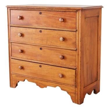 19th Century English Pine Commode Chest of Drawers by ErinLaneEstate