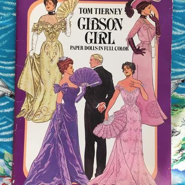 Vintage Gibson Girl Paper Dolls by Tom Tierney | 1980s Dover Book by blindcatvintage