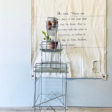 Mid-Century Tall Wire Rack | Metal Wire Plant Rack | Wire Retail Display | Industrial Rack | Metal Shelving | Plant Rack | Kitchen Storage 