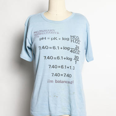 1970s T-Shirt Chemistry Blue Tee M 