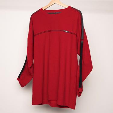vintage CLUB KID red &amp; blue euro POINT Zero brand y2k men's sweater -- men's size medium 