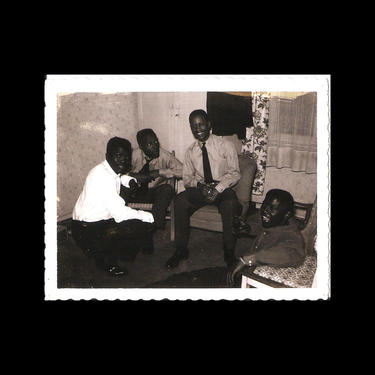 Vintage Photo Snapshot - 1950s African American Party Picture - Black Men at Party - Black Americana - Vernacular Photograph - Fun Times 