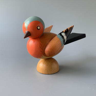 Hand-painted Wooden Bird 