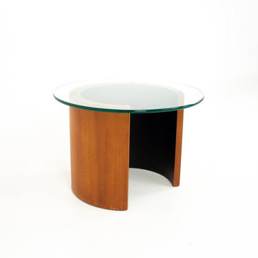Vladimir Kagan Style Mid Century Walnut Side End Table - mcm 