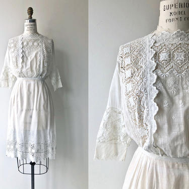 Bolton Road dress | 1910s Edwardian dress | white cotton antique dress 