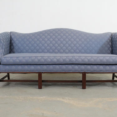 Mary Webb Wood Chippendale Reproduction Camelback Sofa by Woodmark Inc 
