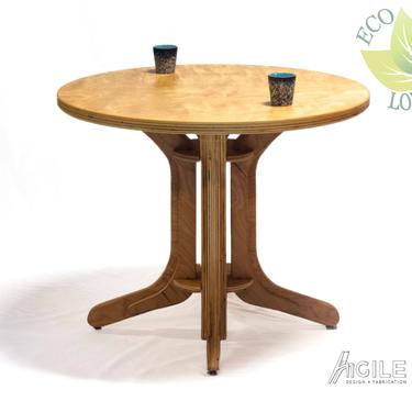 LESLIE TREE Table // 38&quot; Round top wooden kitchen or dining table / sustainably made with food safe finishes by DesignAgile