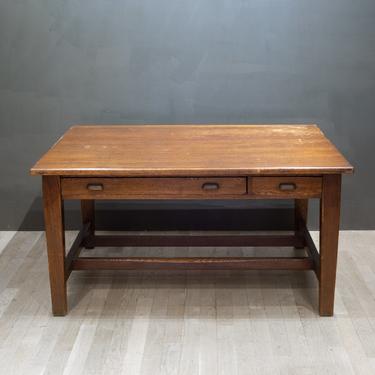 Early 20th c. Large Tiger Oak Double Person Desk c.1930