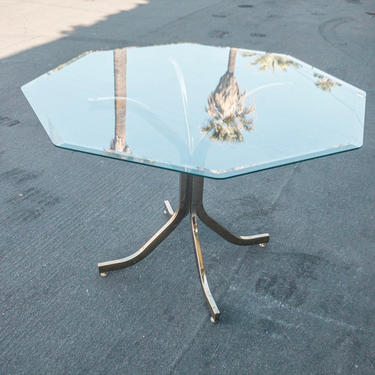 Vintage Gold &amp; Glass Dining Table