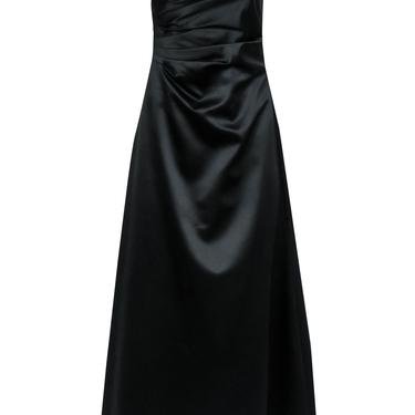 ABS Evening - Black Strapless Pleated Gown Sz 6