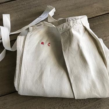 French Linen Apron, Bakers, Chef, Chore Apron, Monogrammed 