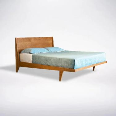 Wood bed- Solid Wood Bed -MCM Mid Century Modern - Platform Bed  MODERN ONE 