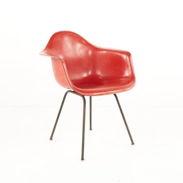 Eames for Herman Miller Mid Century Red Fiberglass Shell Chair - mcm 