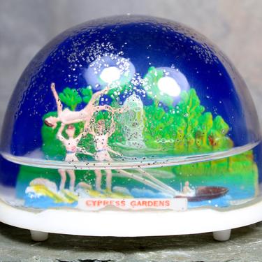 Cypress Gardens Snow Globe - Vintage Florida Water Skiing Souvenir - Cypress Gardens Florida Glitter Snow Globe | FREE SHIPPING 