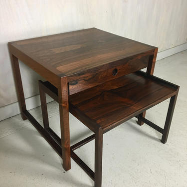 Sykkylven of Norway Rosewood Nesting Tables 