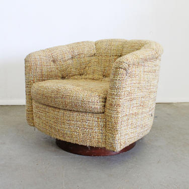 Mid-Century Modern Milo Baughman Thayer Coggin Swivel Rocker Lounge Chair 