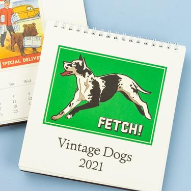 2021 Vintage Dogs Desk Calendar