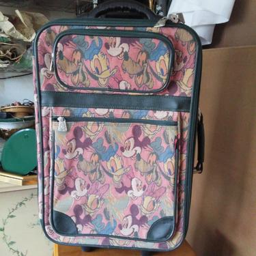 VINTAGE Suitcase, Disney, Mickey Mouse Rolling Suitcase 