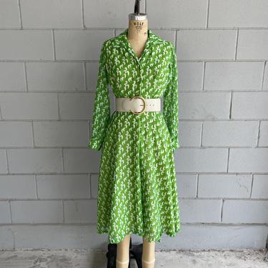 1970s Green Dress