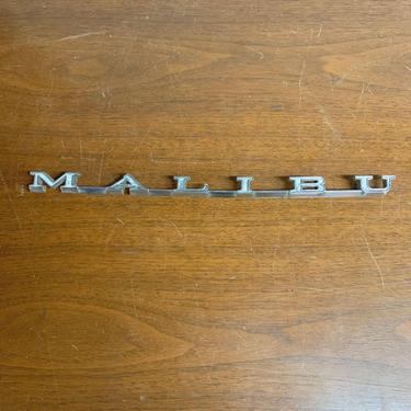 Vintage Chevrolet Malibu Car Fender Emblem Nameplate 
