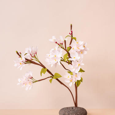 Crepe Paper Blooming Cherry Blossom Branch -- Paper Flowers for Home Decor or Weddings 