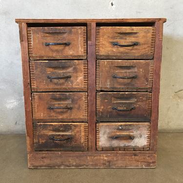 Vintage Cabinet With Crate Drawers