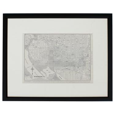 Vintage Framed City Map, Washington DC