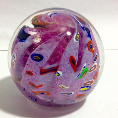 Vintage paperweight Anthony DePalma art glass 