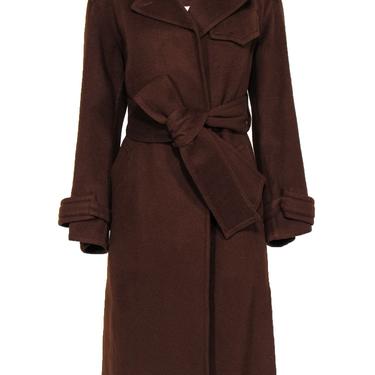 Vince - Rich Brown Wool Trench Coat Sz S