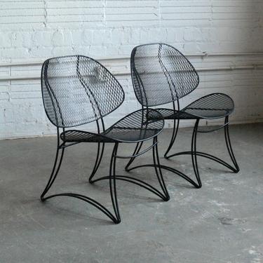 Mid Century &quot;Clamshell&quot; Wire Lounge Chairs for Homecrest (Set of 2) 