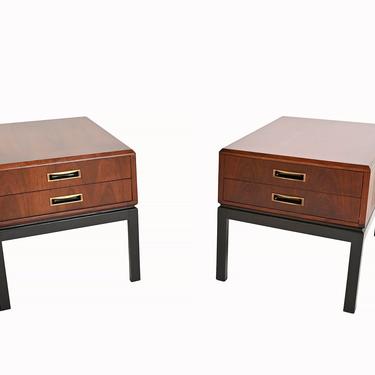 Walnut Nightstands Side Tables Jack Cartwright Founders Furniture Mid Century Modern 