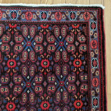 Vintage Rug Black Wool Oriental Rug 2' 4 x 3' 9 by JessiesOrientalRugs