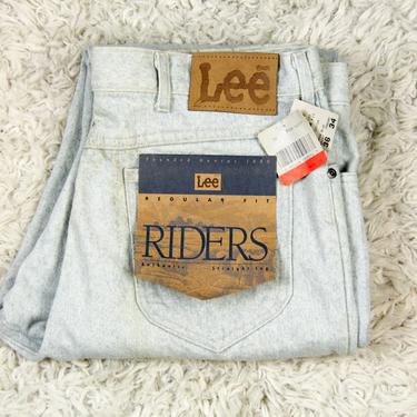 90s LEE Jeans 36x34, 90s Mom Jeans High Waisted, Plus Size Mom Jeans 36&amp;quot; Waist, Deadstock Lee Riders Acid Wash Denim 