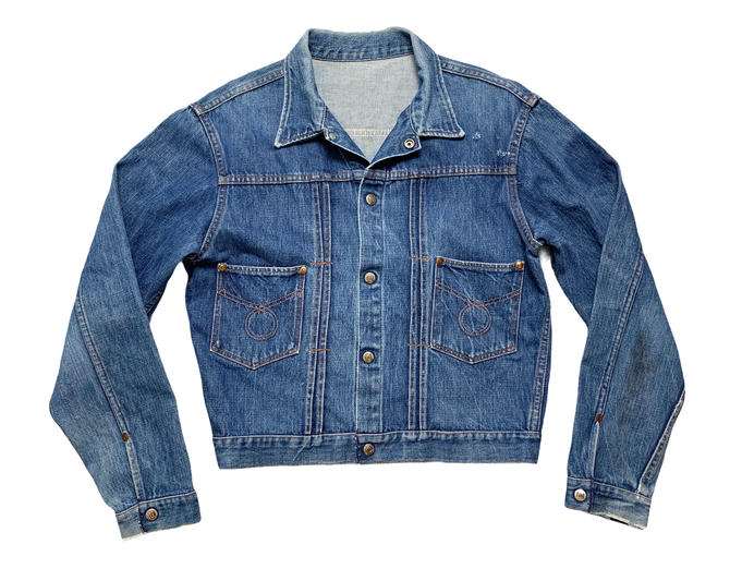 Vintage 1950s Montgomery Ward 101 Powr House Denim Jacket ~ fits M