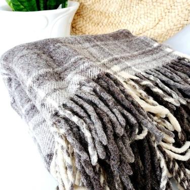 Vintage Pendleton Wool Plaid Throw Blanket 