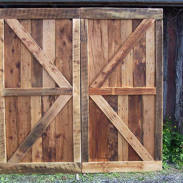 Vintage Barn Doors Made from Reclaimed Antique Pine 