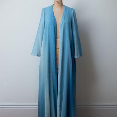 1970s Blue Ombre Duster | Anne Klein 