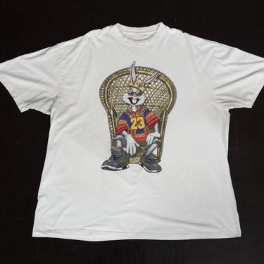 90s Bugs Bunny Biggie T Shirt - Men's 3XL | Vintage Distressed Oversize Streetwear Graphic Tee 