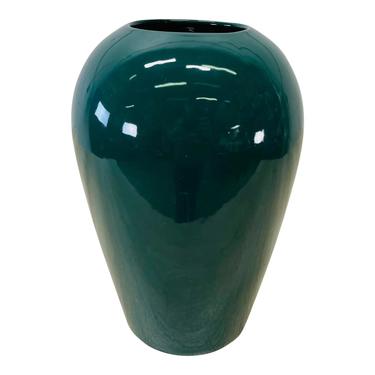 Vintage 1970s Haeger Green Ceramic Vase