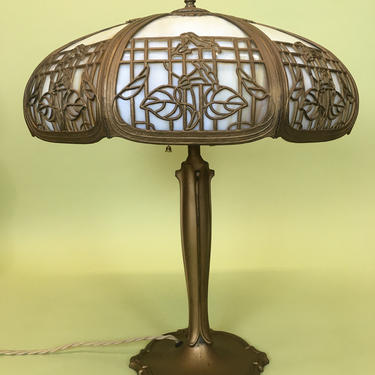 1900's Slag Glass Lamp