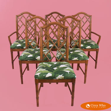 Set of 6 Fretwork Chippendale Chairs