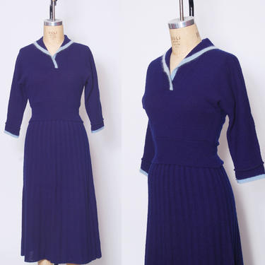 Vintage 60s sweater dress  / 2 piece knit outfit / 60s sweater / vintage knit dress / 1960s skirt set 
